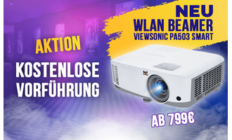 Reichweite der ViewSonic PA503 SMART WLAN-Beamer