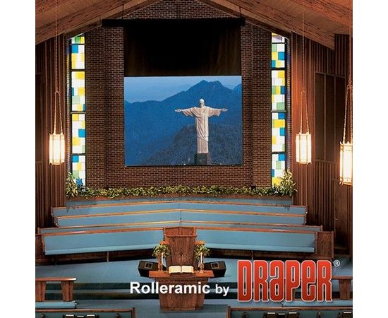 Bildschirm für Beamer Draper Rolleramic 762/300', Diagonale: 300'', bild 2