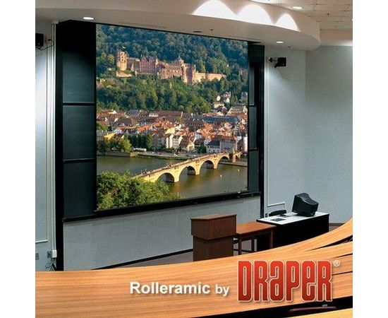 Bildschirm für Beamer Draper Rolleramic 635/250', Diagonale: 250'', bild 3