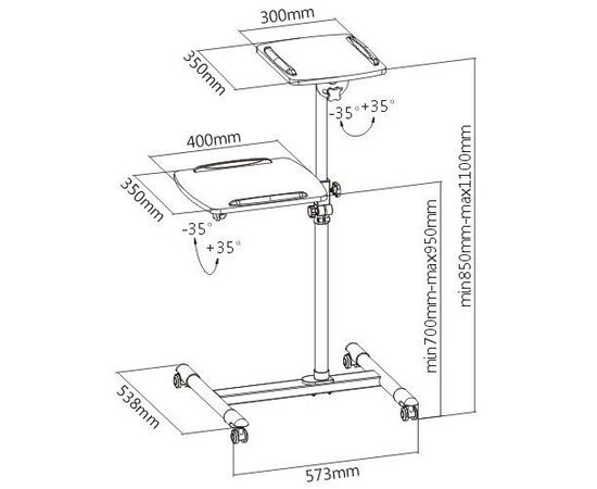 Beamertische Classic Solution PT-16 Twin, bild 2