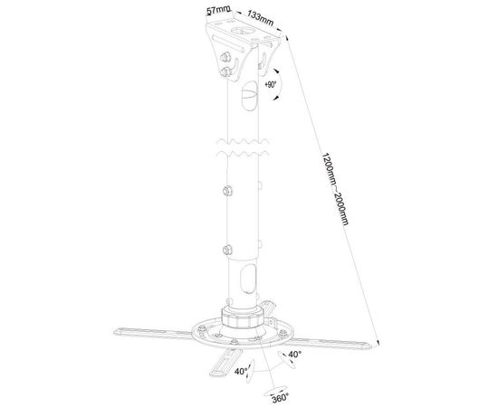 Beamer Halterung Kromax PROJECTOR-2000, bild 3
