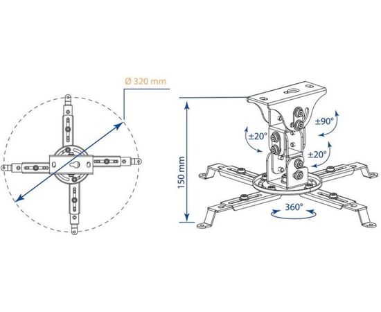 Beamer Halterung Kromax PROJECTOR-45, bild 4