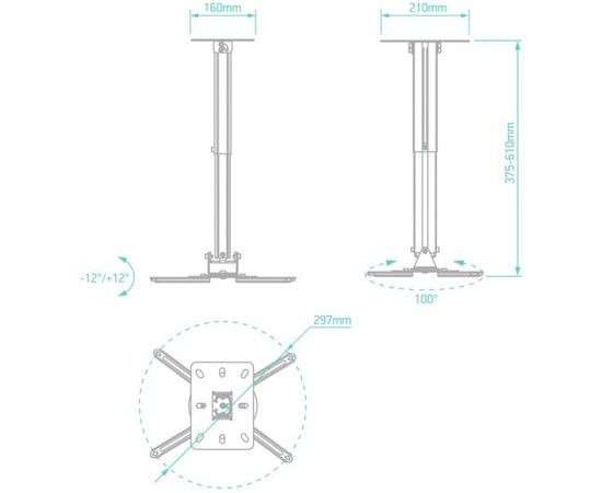 Beamer Halterung ONKRON K5A, bild 2