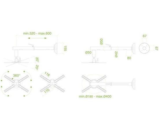 Beamer Halterung ErgoFount BPM-W16-03S, bild 8